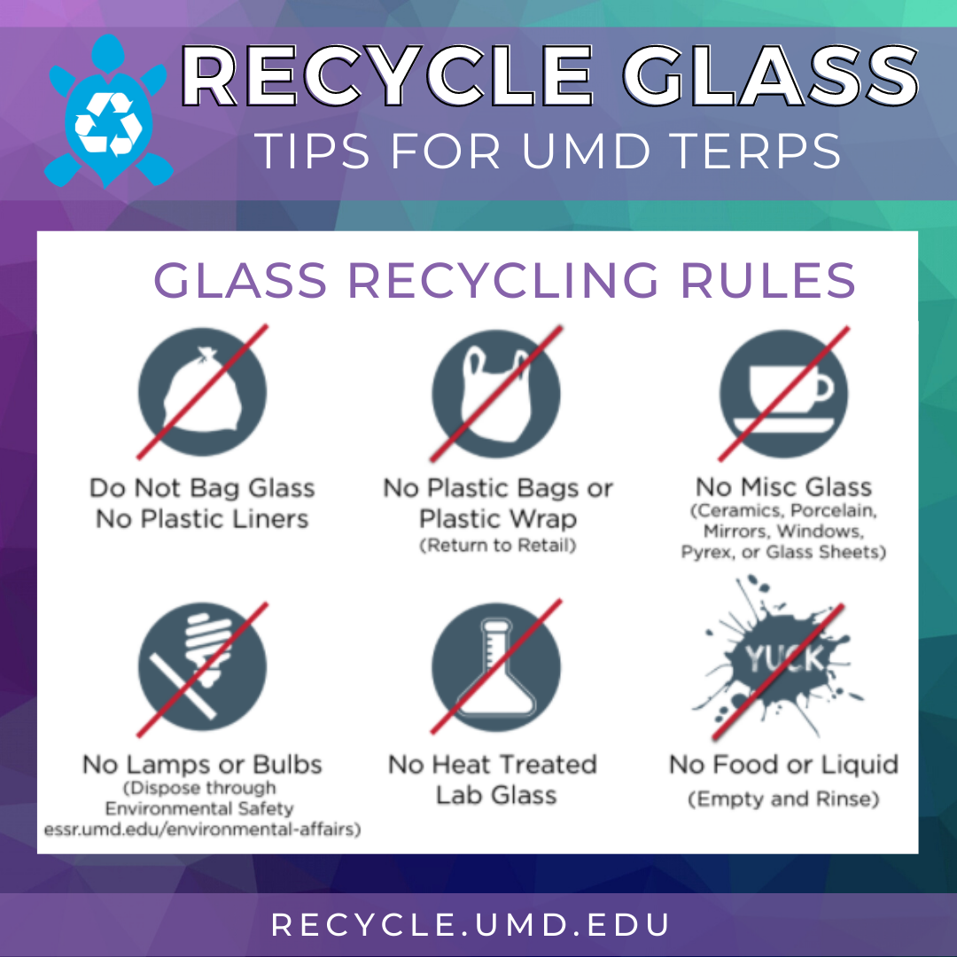 Glass recycling instructions