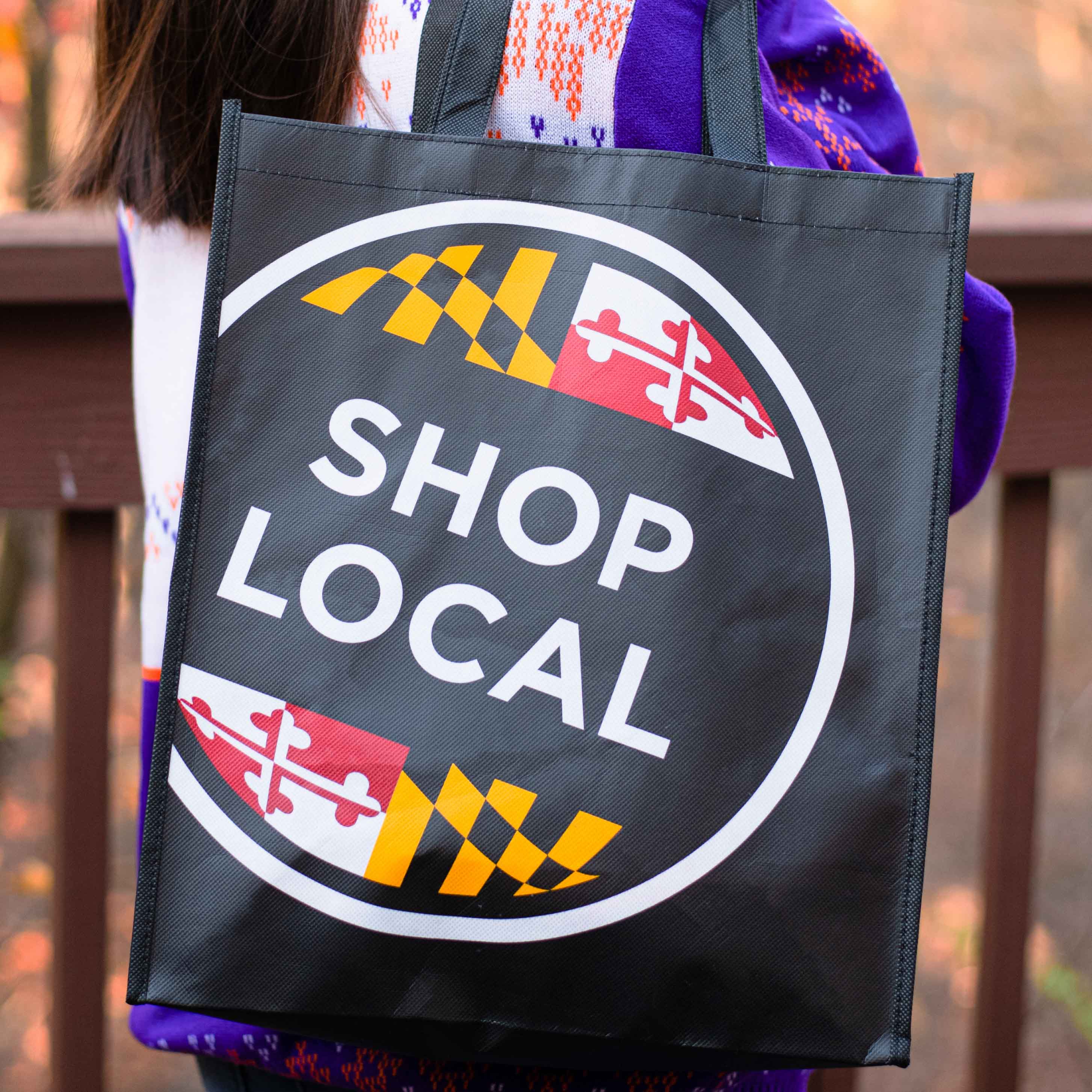 Shop local with maryland flag