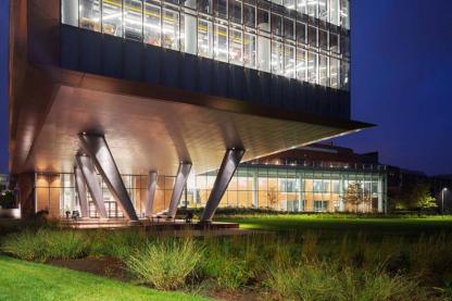 Brendan Iribe Center below at evening