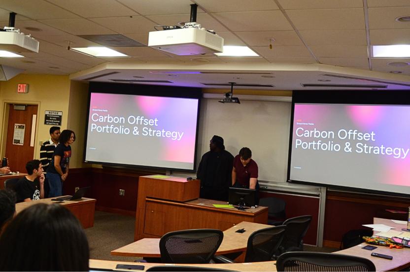 StreamVerse Media presenting their company and portfolio to the class