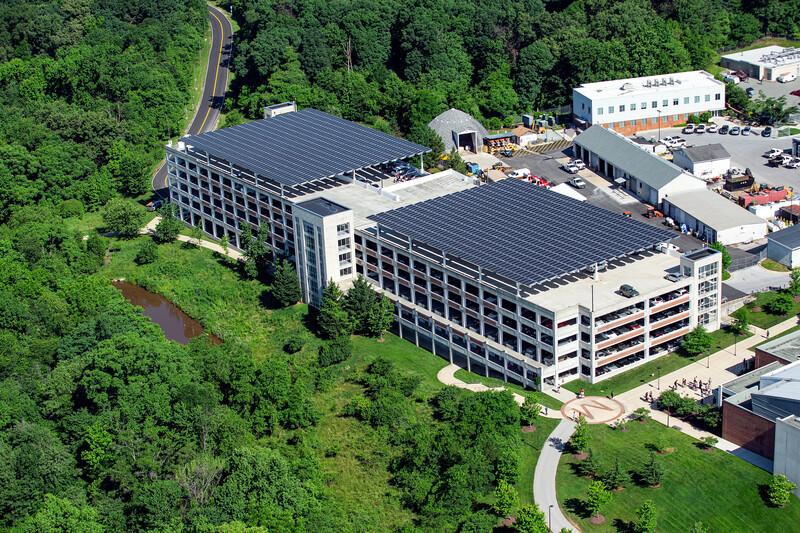 Solar panels on Terrapin Trail Garage