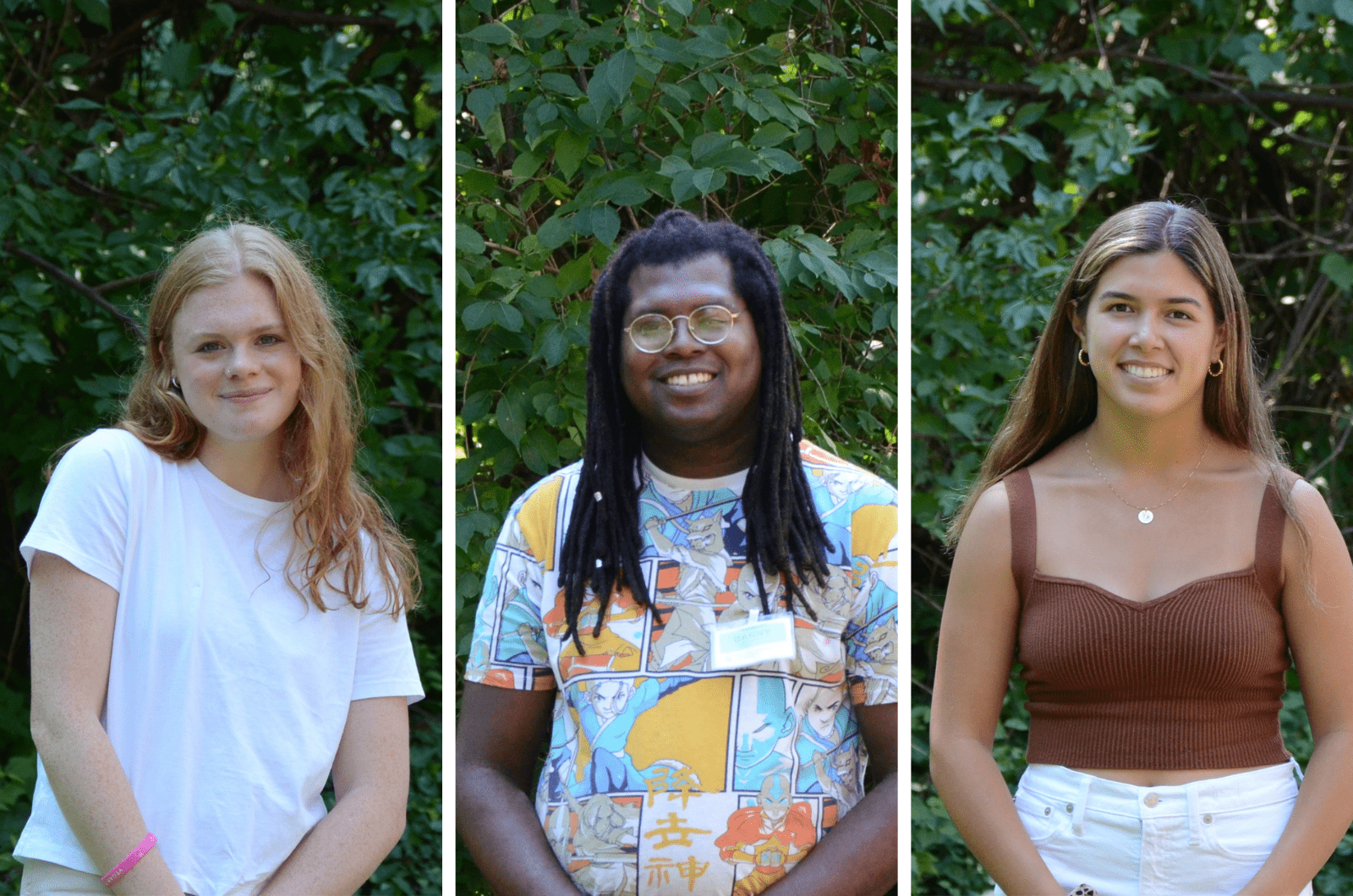Interns Julia (left), Danny (middle), Miya (right)