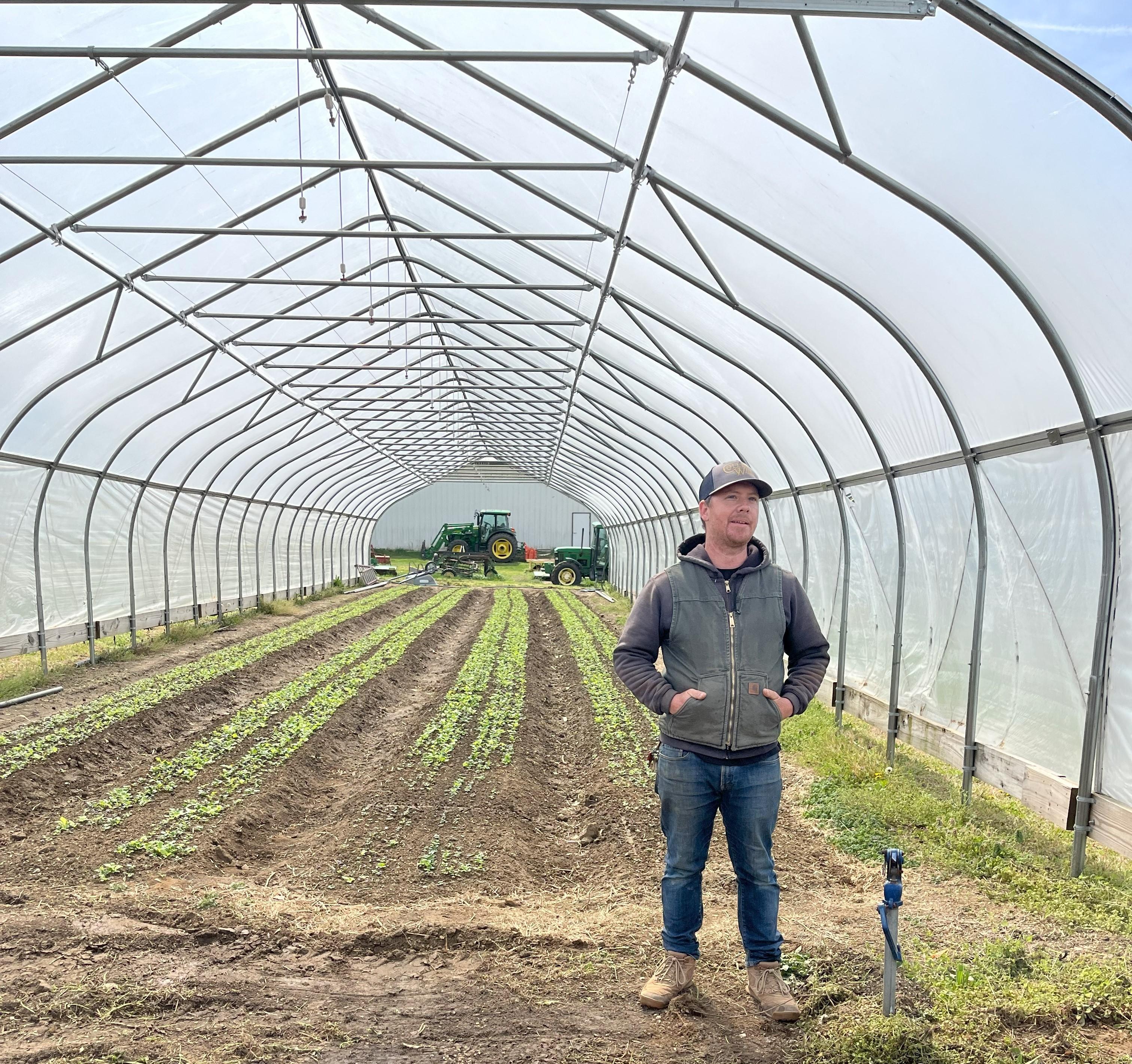 Guy Kilpatric in Terp Farm Greenhouse