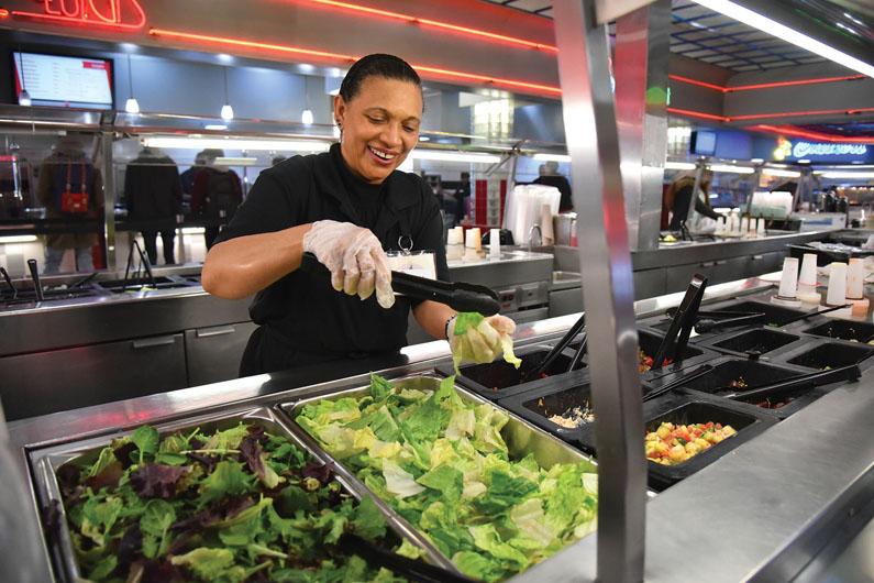 Dining services salad bar
