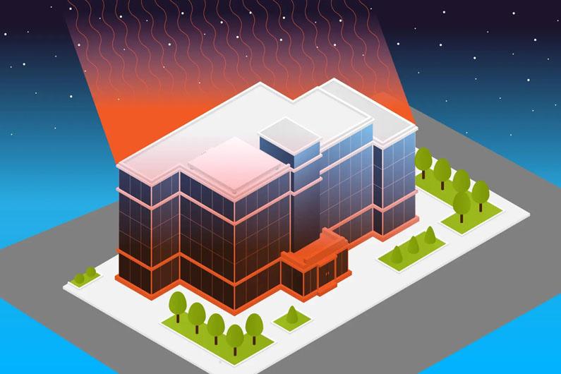 Building radiating heat diagram