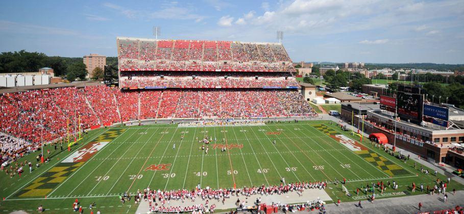 Football game at SECU Stadium
