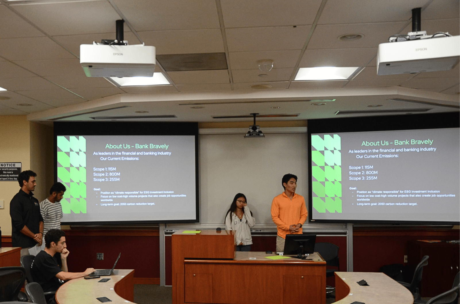 Bank Bravely presenting about their company brand