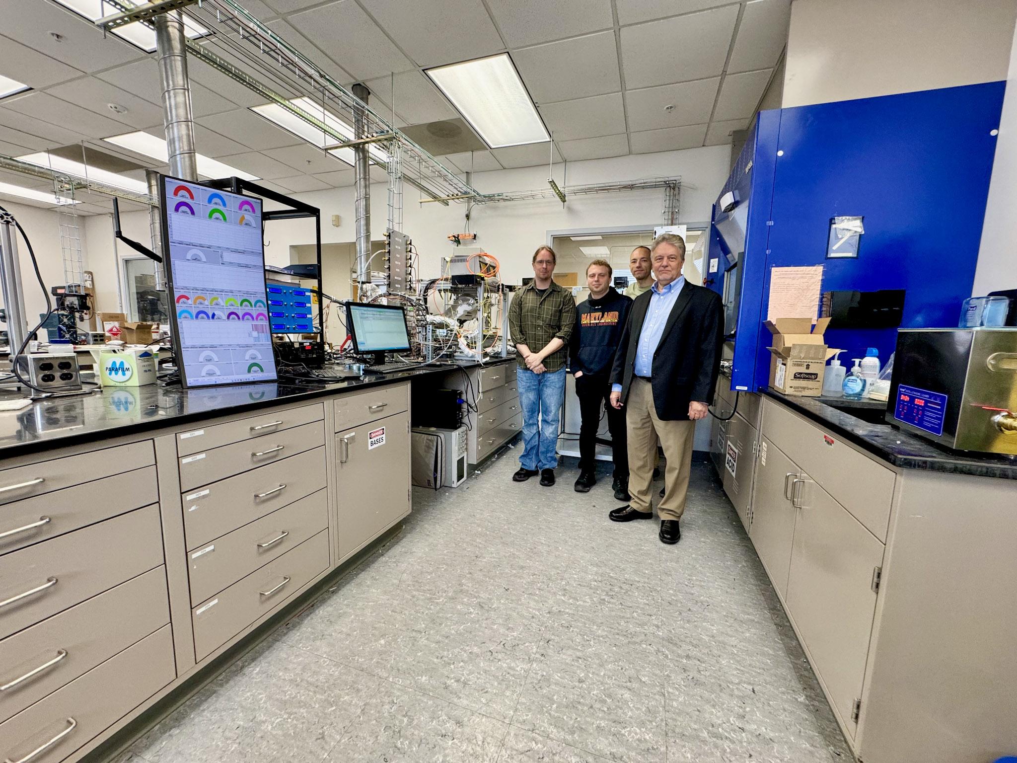 University of Maryland researchers in their lab for a startup company